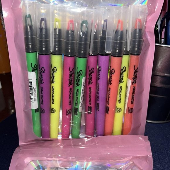 Sharpie Highlighter Clear View w/see through Chisel Tip 10CT NEW - Picture 2 of 9